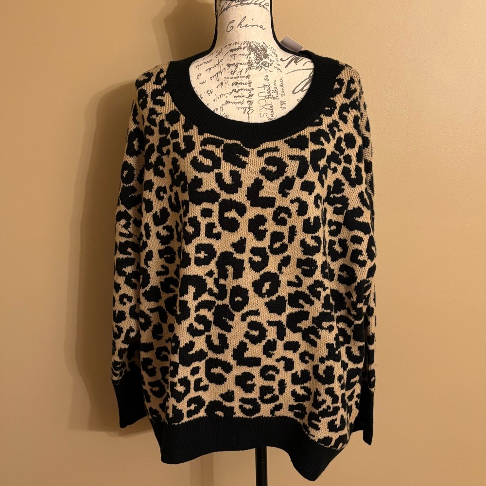Workshop Republic Clothing Leopard Print Sweater